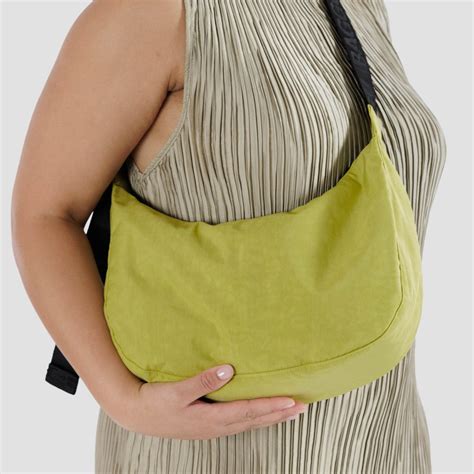 nylon crescent crossbody bag